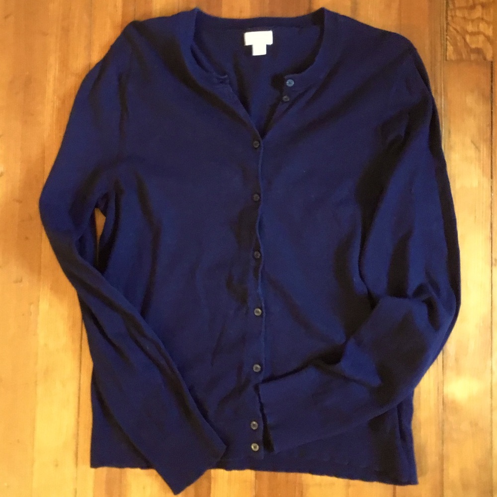 Women's Blue Cardigan Sweater